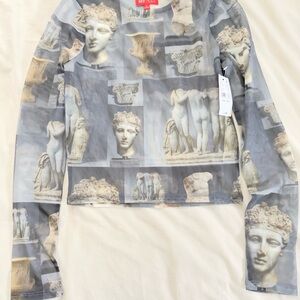 Women's Artistic Print Long Sleeve Top